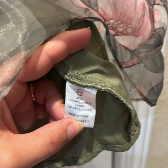 Fashion Nova Alice Floral Chiffon Baby Doll Mini Dress 1X Plus babydoll - Picture 4 of 9